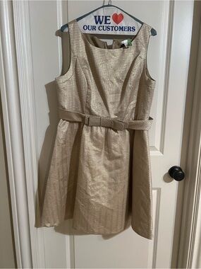 Lauren Conrad gold cocktail dress